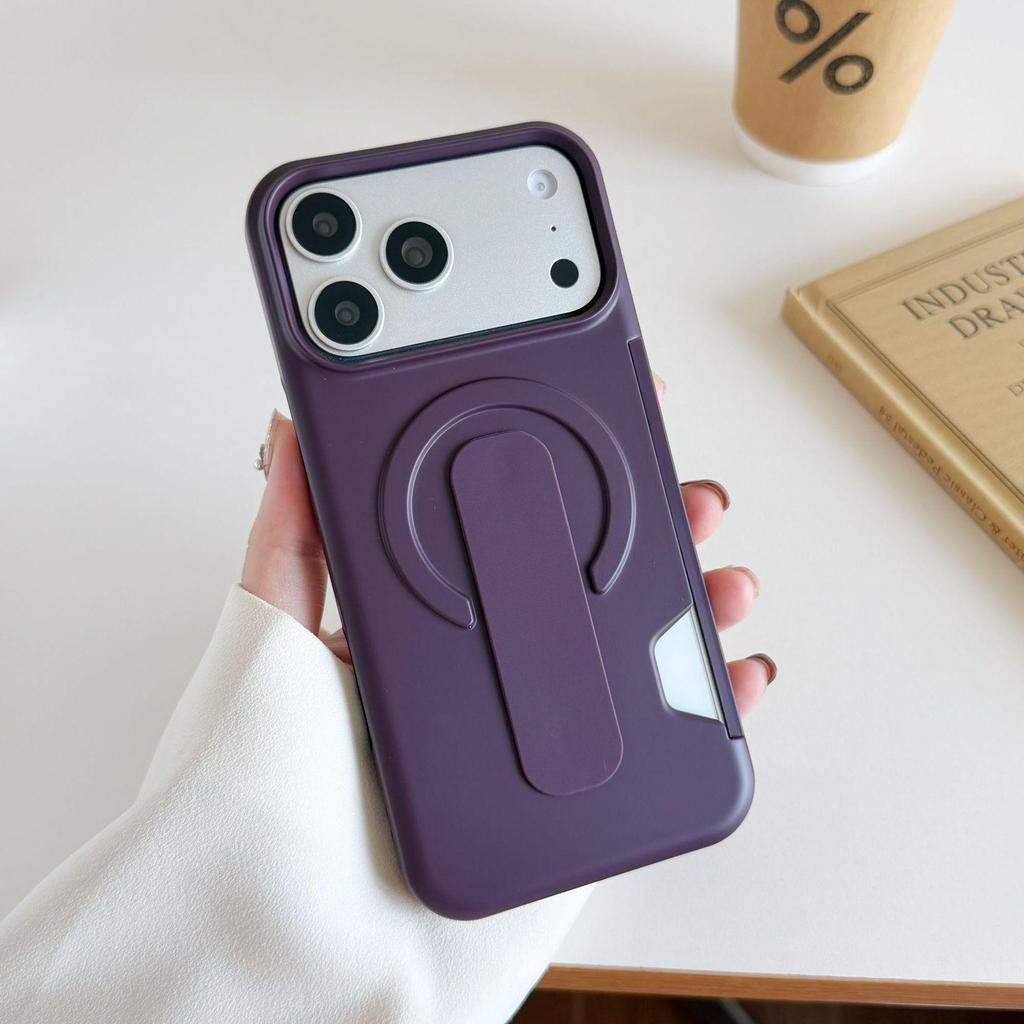 Apple 17 Pro Max Matte Magnetic Case with Invisible Stand and Card Holder for iPhone 16/15/14