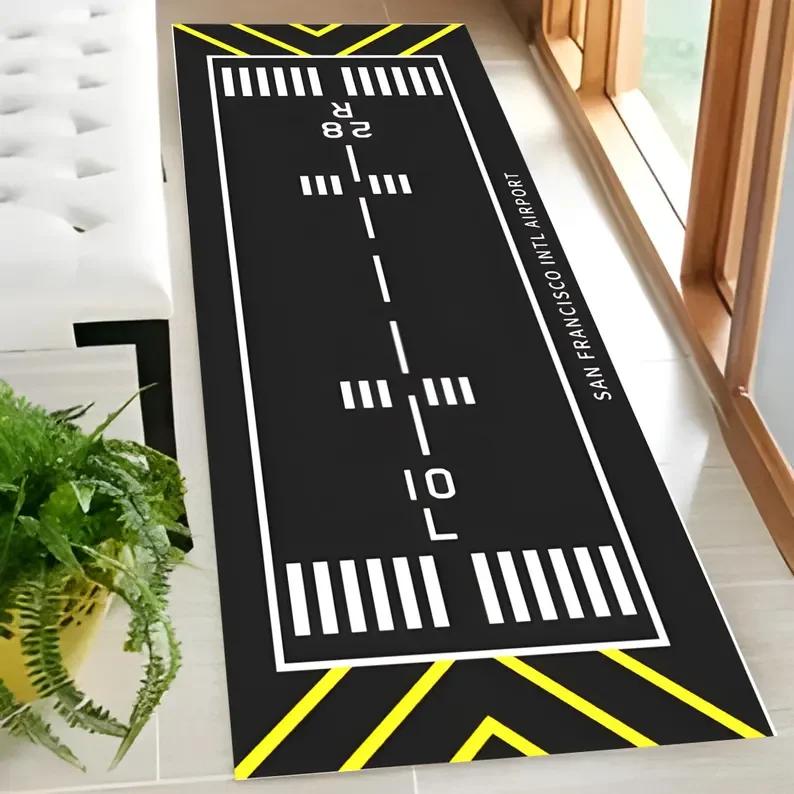 

Runway Rug Track Rug Aircraft Rug Aviation Rug Aviation Carpet Airport Plane Rug Airport Decor Rug Apron Airlines Rug Runner Rug 40X120CM