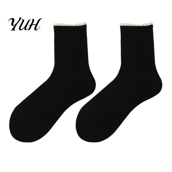 Fashionable Leg Warmers for Boots Ruffle Crew Socks Women, Cotton Frilly Lace Socks, Soft Breathable Skin Friendly Ankle Casual Ankles Daily Wear And