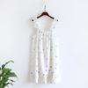 Women's Polka Dot Cotton Gauze Nightdress - Summer Sling, Mid-Length, Sweet & Lovely Pajamas