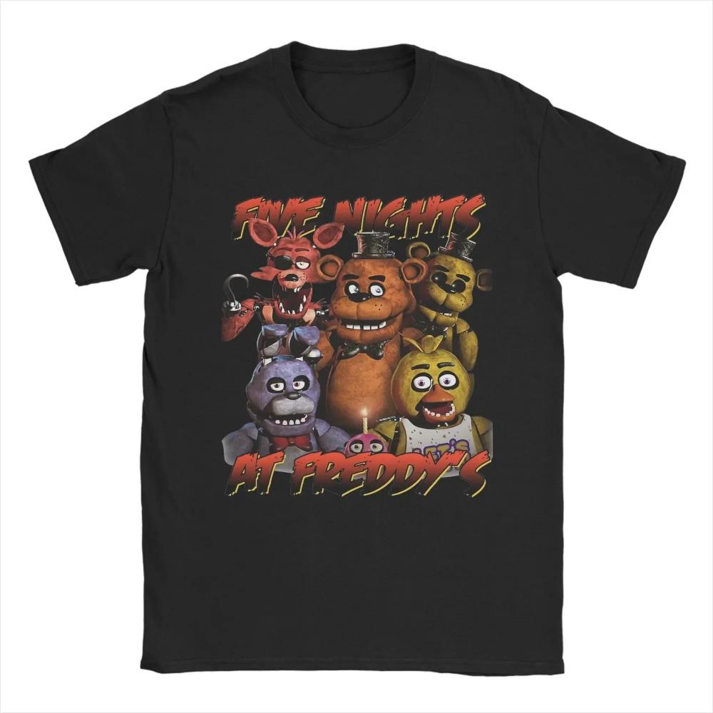 2026 Five Nights At Freddy's Freddy Fazbear's Pizza T-Shirt Both Men and Women Can Wear Fashionable Short-sleeved Shirts