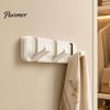 Door Back Storage Hooks Over The Hanger Hooks, Foldable No Drilling Adhesive Coat Rack, Dorm Room Space Saving Organizer, for Coats Bags Towels