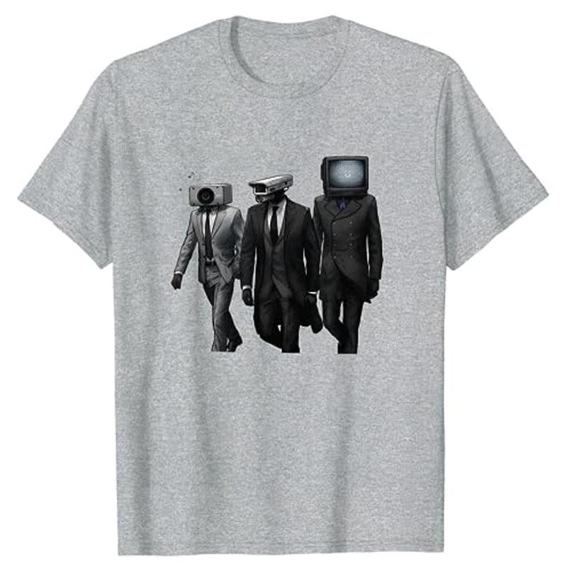 Cameraman, Speakerman, TVman, Skibidi Toilet Meme Game Gifts T-Shirt Humor Funny Graphic Tee Tops Short Sleeve Blouses Apparel