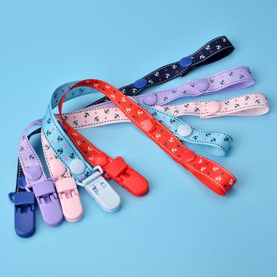 Baby Schnullerclip Schnuller Cartoon Druck Schnullerkette Kinderwagen Zubehör Kinder Beißringe Spielzeug Anti-Verlust Gurtband Seil Neugeborenes