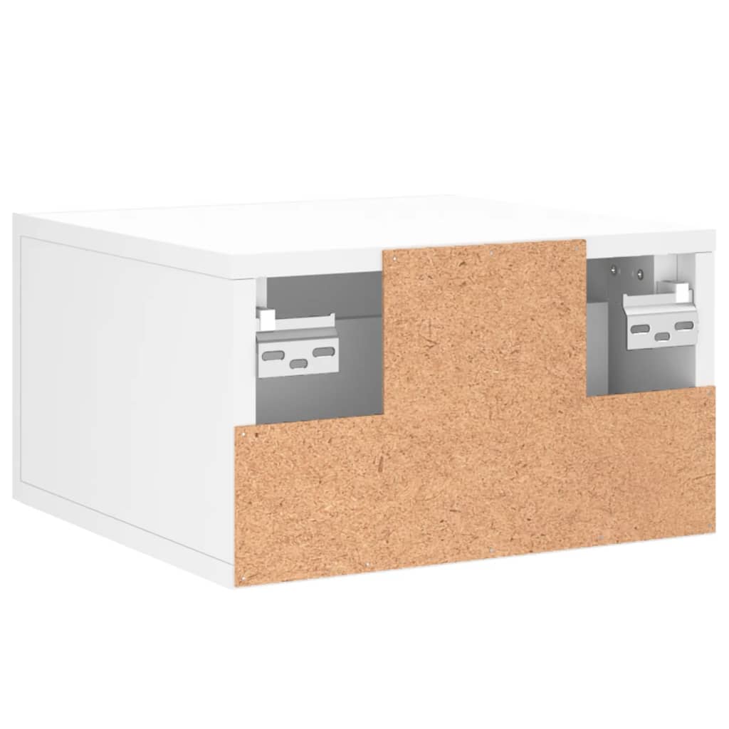 Wall Mounted Nightstand White 35 x 35 x 20 cm
