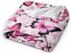 Pink Butterfly Pattern Fleece Blanket Soft Warm Throw Cover Decorative Home Bed Room Decor Gift For Women Girls40X50