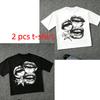 Harajuku Buchstabe Mund Druck Damen T-Shirts Sommer Mode Straße Outdoor Lässig T-Shirt Tops für Herren und Damen Tees Top