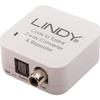 LINDY Convertisseur Et Extender Audio SPDIF Numérique : Toslink (optique) RCA Coaxial (cuivre)