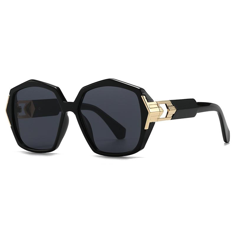 

New Retro Gradient Oval Women Sunglasses Personality Brand Frame Hollow Design Men Trendy Sun Glasses Uv400 as picture