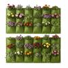 2 Stück 18 Taschen Vertikaler Wandpflanzer Filz Wandmontierte Pflanztasche Gartenarbeit im Freien