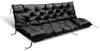 Garden Cushion 180x60x50 Cm + 2 Cushions for a Swing Bench, Waterproof, Black