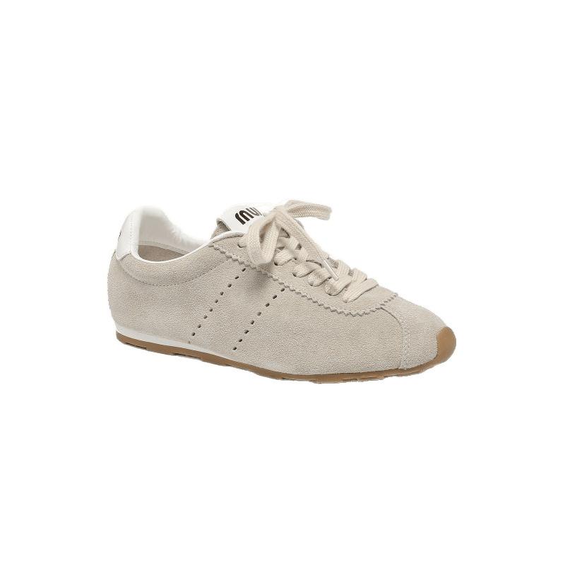 Leather retro women's spring and summer new versatile soft-soled casual sports board shoes flat-soled white shoes women