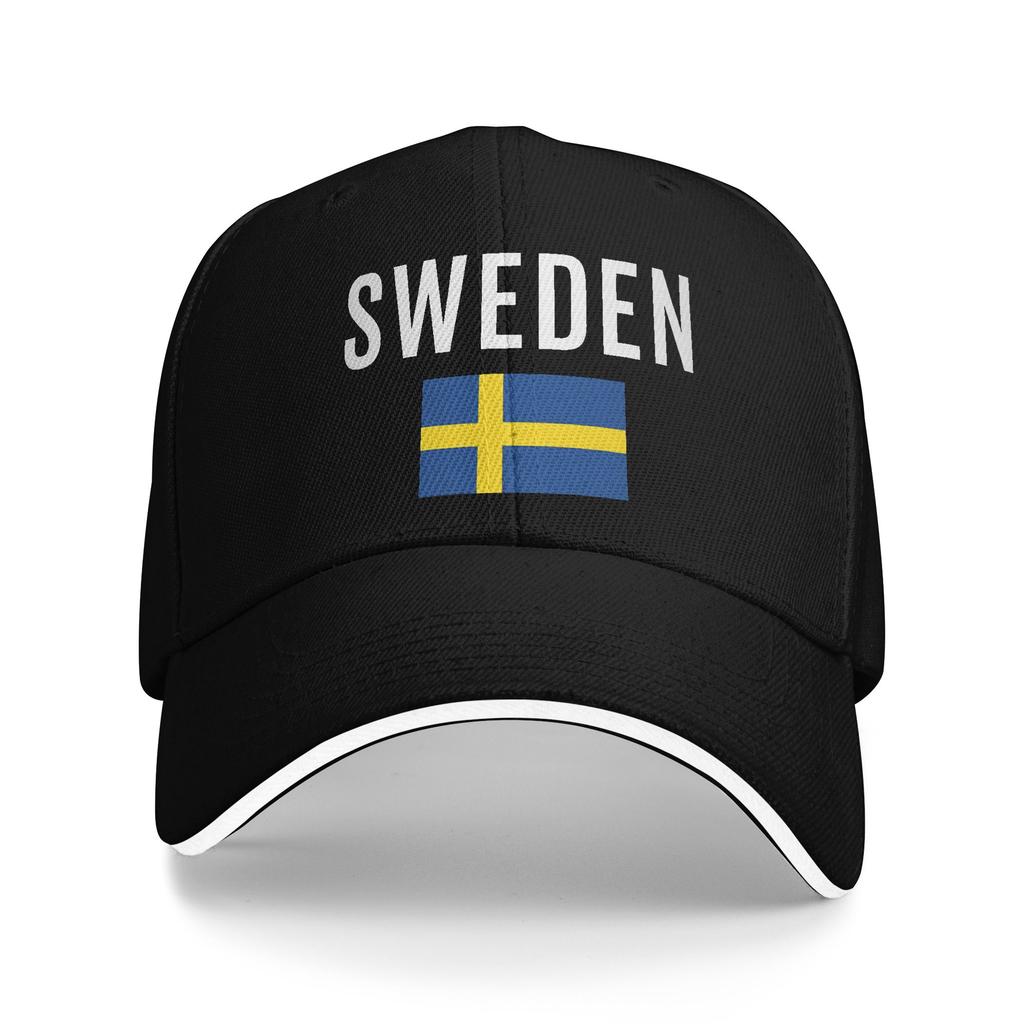 Sweden Swedish flag Baseball Cap Casual Women Men Trucker Hat Adjustable Custom Logo Kpop Rock Snapback Cap Gift Idea