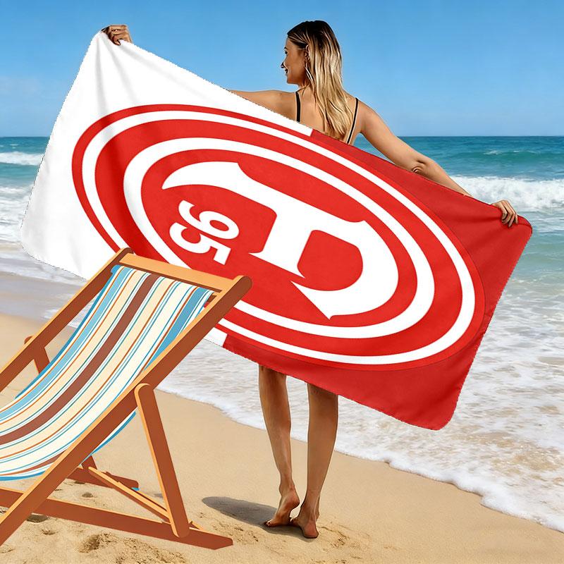 F95 Print Beach Towel, Large Soft Quick Dry Towel for Beach Camping Swimming