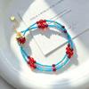 Exquisite Handcrafted Natural Turquoise Carnelian Clavicle Necklace
