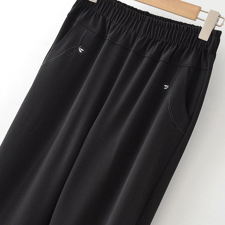 Mom's Slimming Straight-Leg Trousers - Spring/Autumn Loose Fit Casual Pants for Middle-Aged & Elderly Women.