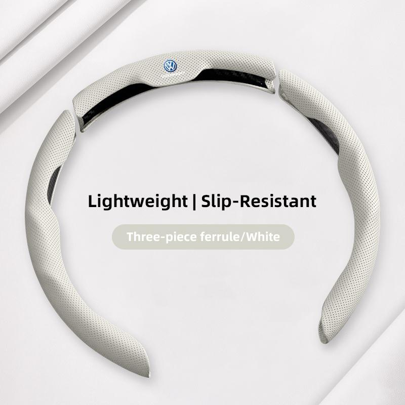 Car Steering Wheel Cover 3pcs Anti-slip Breathable Grip For Volkswagen VW Polo Golf T5 Caddy T4 Touran GTI Passat Scirocco GTD Zl2