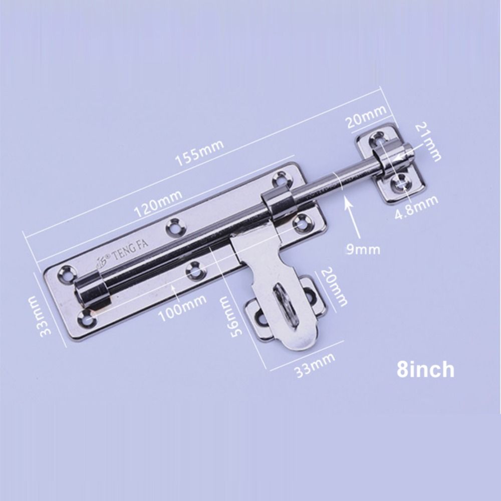 Stainless Steel Window Deadbolt Rust-Resistant Padlock Latch Thickened Cupboard Latch Drawer