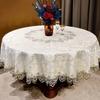 Round Table Tablecloth European Lace Fabric Artist Household Large Round Table Tablecloth Hotel Restaurant Table Cloth