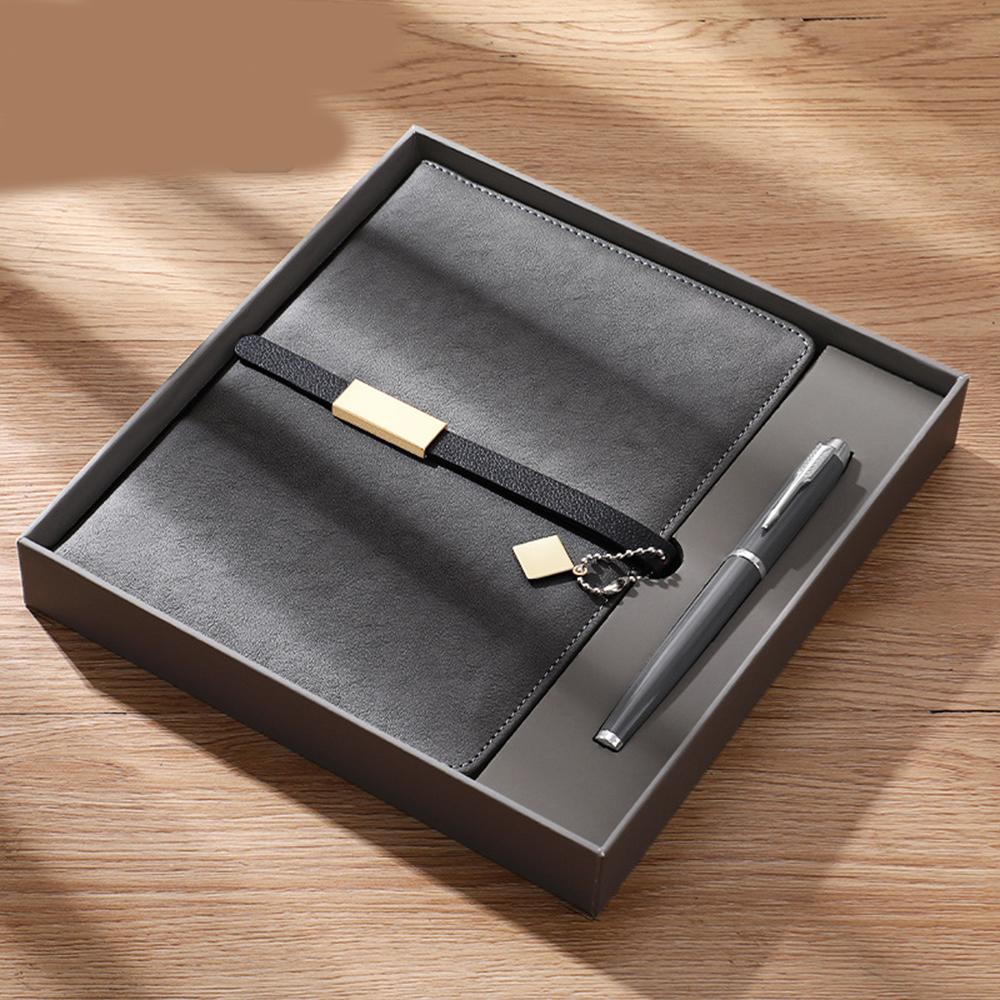 (Logo lze gravírovat) Obchodní zápisník A5 s přezkou, studentský zápisník, zápisník z jednání s dárkovou krabičkou, diář, zápisník předmětů