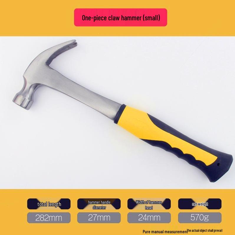 German Imported Sheep's Horn Hammer: High-Carbon Steel, Woodworking Nail Puller, Household Hand Tool.
