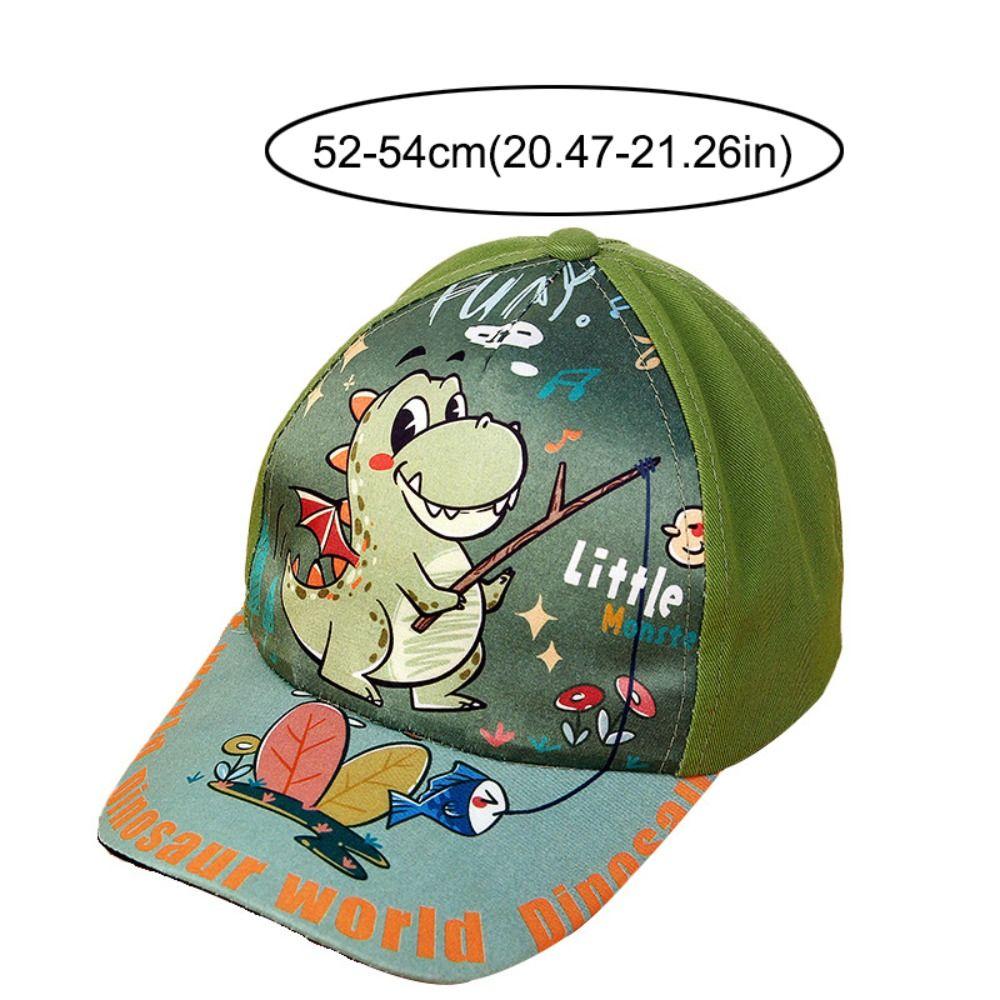 Breathable Cartoon Print Cap Cotton Child Sun Hat Fashion Kids Dinosaur Baseball Cap Gifts