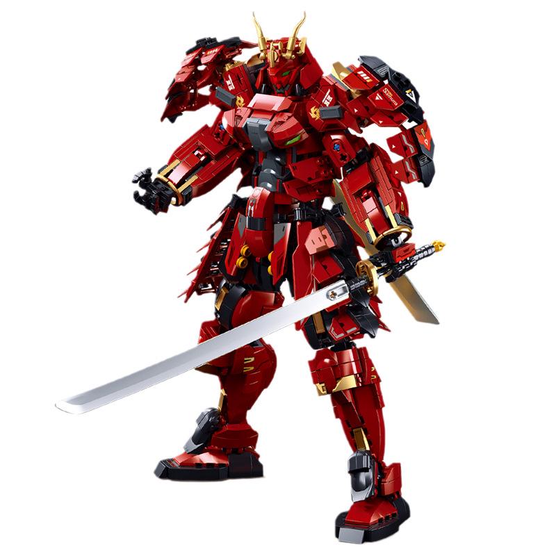 Xiao Luban B1183 Samurai Snow Scene Mecha Model Building Blocks Toy for Boys