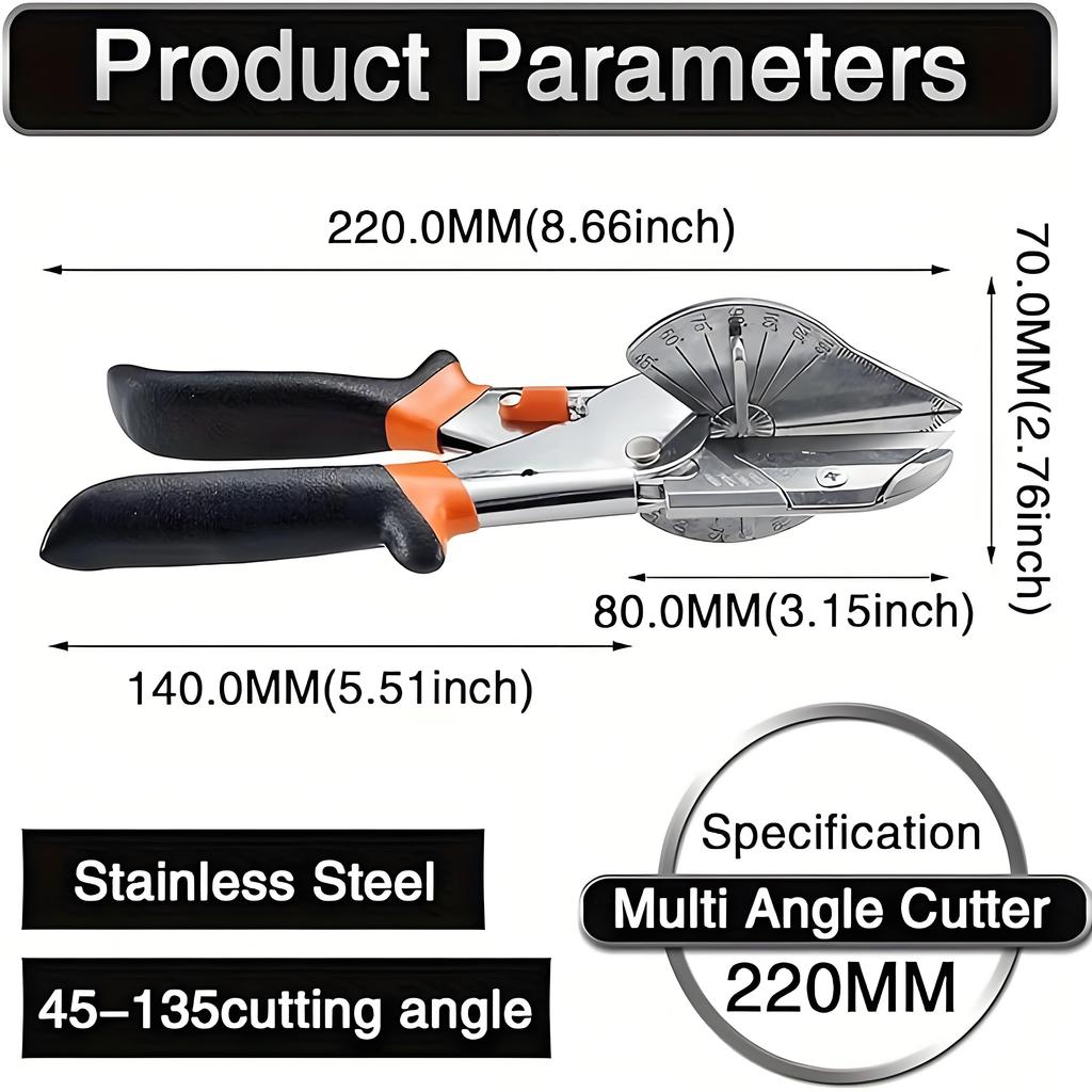Electrician Angle Scissors 45 Degree Universal Trunking Scissors 90 Degree Woodworking Edge Banding Buckle Strip Multifunctional