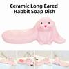 Soap Box Long Eared Rabbit Soap Holder Pink Bathroom Decor Organizer Rabbit Soap Dish  Household
