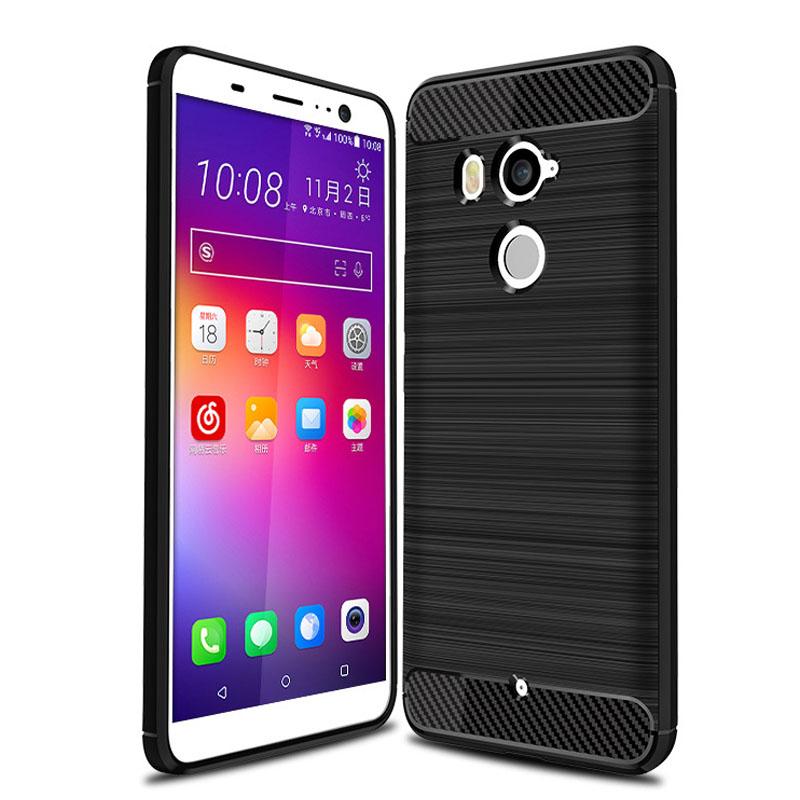 

Матовый силиконовый чехол для HTC U11 plus U11 + противоударная задняя крышка из углеродного волокна для HTC U11 Eyes U11plus антидетонационный матовый чехол