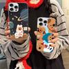 Popular Character Cut D-Dinotaeng Phone Case For iPhone 11 12 13 14 15 16 17 Plus Pro Max Satin Laser Glossy Cover