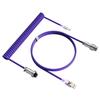 ATTACK SHARK C01ULTRA RGB Optical Coiled Cable with USB 8KHz Polling Charging and Data Aviation Durable Metal Reduced Signal RGB Lighting for Pro