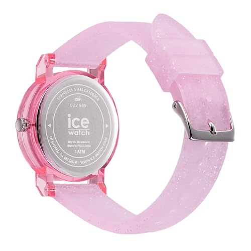 Ice-Watch Kids Ice Learning Pink Glitter Wristwatch 32mm Small 3 Hands Ladies