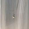 Women's Titanium Steel Star Cross Pendant Necklace - Versatile, Sweet, Cool Style with Snake Bone Chain