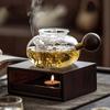 Heat-resistant Glass Moisture-proof Side Handle Teapot Household Candle Heating Base Tea Warmer Tea Stove Kung Fu Tea Set