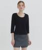MICANE Miba U-Neck Quarter Sleeve Tee