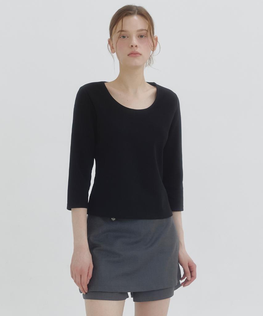 MICANE Miba U-Neck Quarter Sleeve Tee