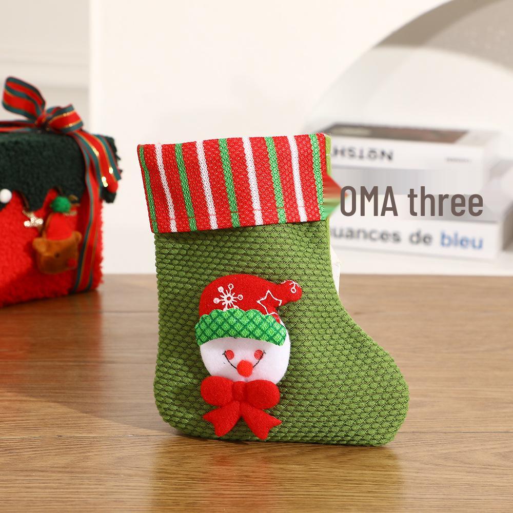 

Christmas Stockings & Decorations: Small Sock Gift Bags, Tree Ornaments & Scene Props Top Width 11cm, Bottom Width 12cm, Height 16cm