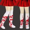 Halloween Bloody Stockings Thigh High Stocking Knee Highs Socks for Halloween Cosplay Party Printed Long Tube Socks