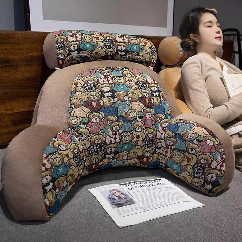 Retro Yumuşak Başlık Yastığı: Yatak veya Kanepe İçin Büyük Bel Desteği ve Sırtlık Yastığı - Okuma ve Yurt Odaları İçin İdeal