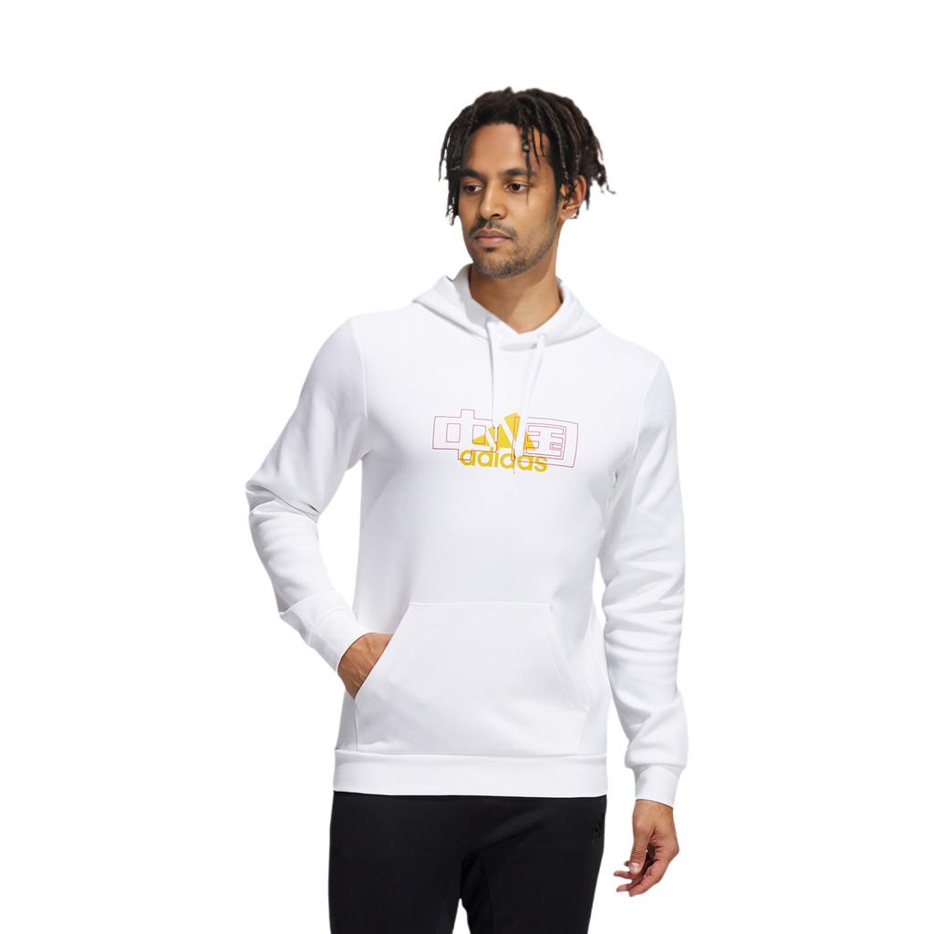 adidas Sweatshirts Men's White Hooded Moderate Regular HF4672