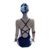 Womens One-Piece Swimsuit With Built-in Padding Cute Japanese Style Athletic Swimwear Pool Spa Water Sports