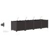 Garden Planter Set 4 pcs Brown 160 x 40 x 37.5 cm Plastic