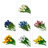 10Pcs Artificial Flower Decoration with Stem Fake Tulips Real Touchs Bridal Bouquets Floral Decor Photography Props