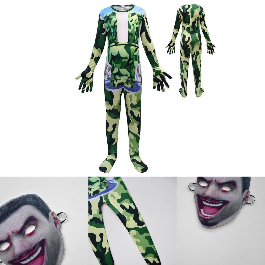 Cartoon Toilet Man Cosplay Costume With Mask Soft Fabric European Style Code 4733)