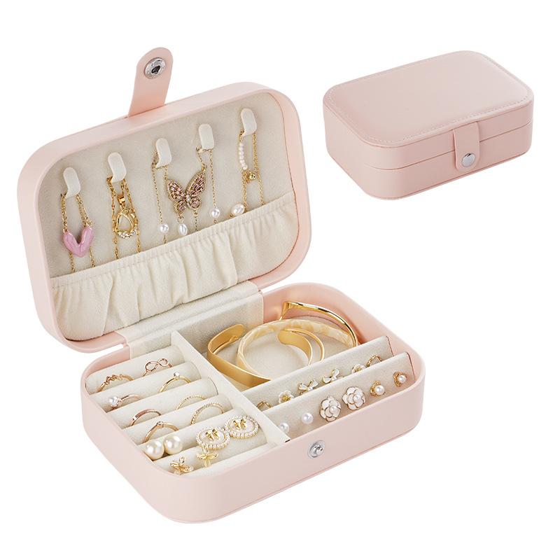 Jewelry Box, Leather Stud Earrings, Rings, Necklaces, Large-capacity Storage Box, Exquisite and High-end Jewelry Storage.