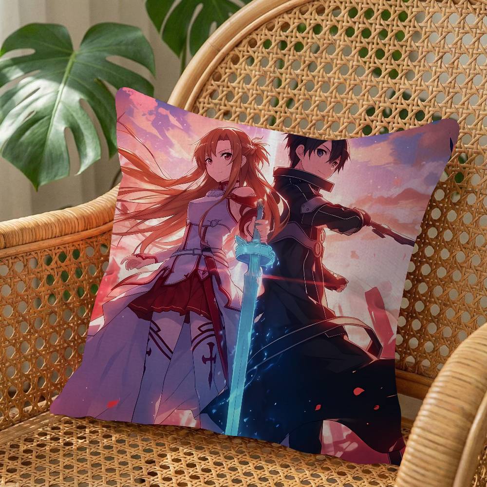 Asuna Sword Art Online Kissenbezug Sofakissenbezug Heimzimmerdekoration Kindergeschenk
