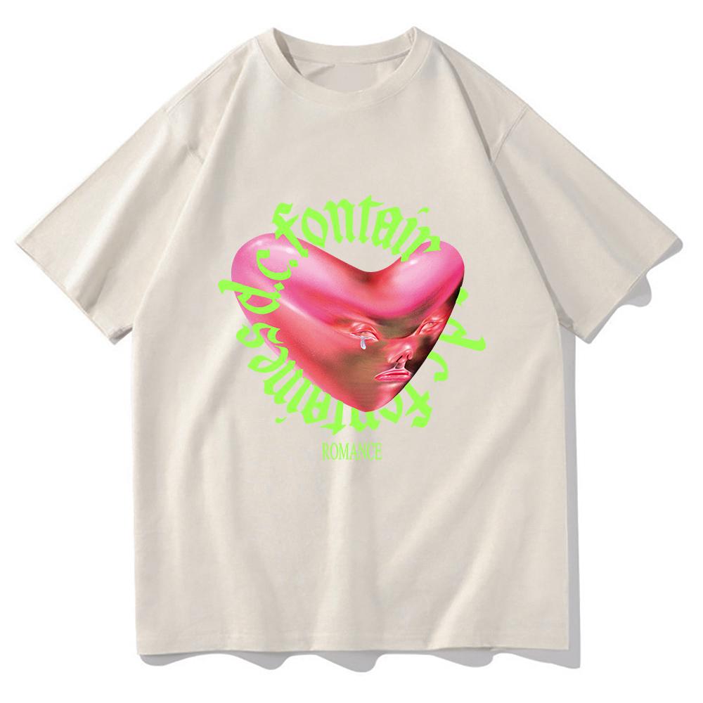 Retro Fontaines D.C. Romance T Shirt New Fashion Men/Wmen Aesthetic Funny T-Shirt Unisex High Quality Hip Hop Cotton Tees Shirts