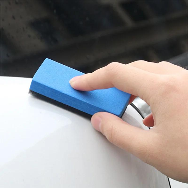1-30PCS Car Ceramic Coating Sponge Applicator Glass Nano Wax Coat Sponges Blue Square Sponge and Cloth Car Cleaning Brush