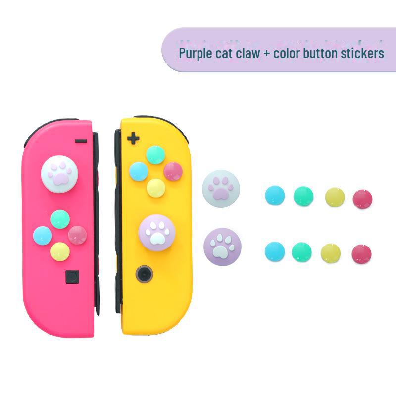 Ajitomo Cat Claw Joystick and Button Cap Stickers for Switch Joycon